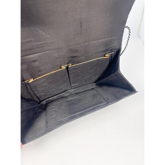 Vintage Zardozi embroidered peacock clutch with gemstone crystals - Picture 8 of 9